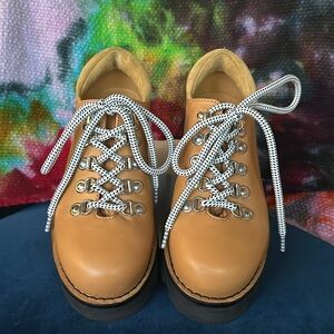 Proenza Schouler lug sole, leather lace up shoes, size EU 37